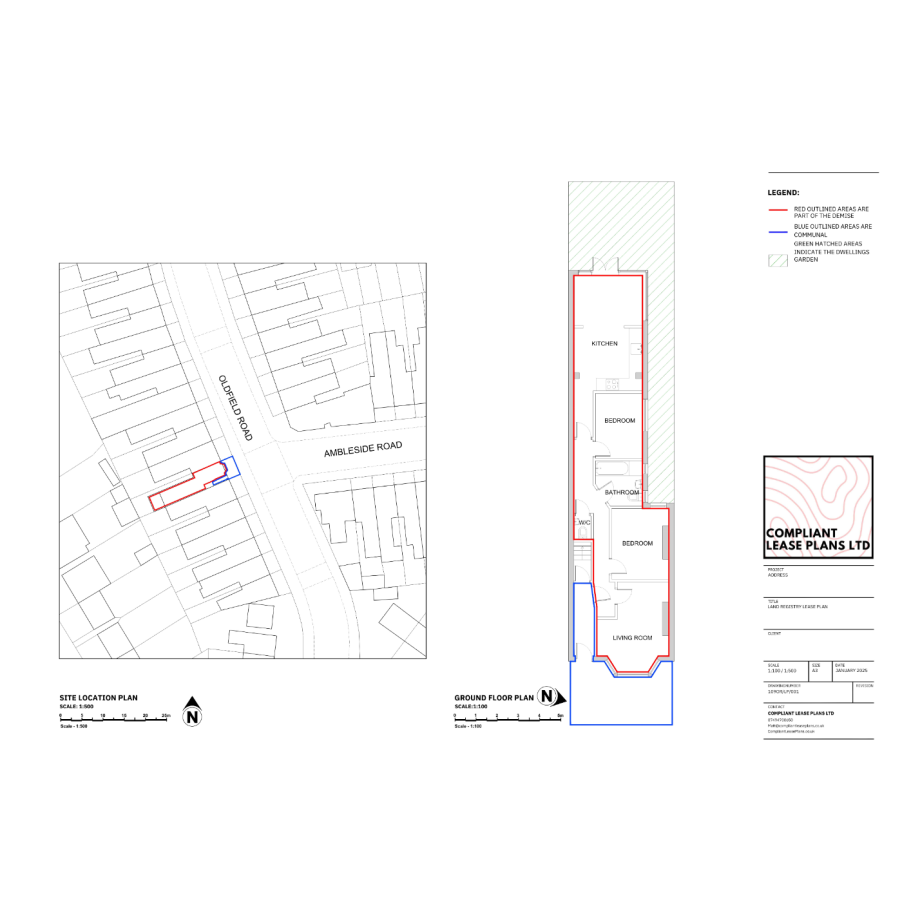 Land-Registry-Lease-Plan-Example Site plan and building layout, showing property boundaries and dimensions.